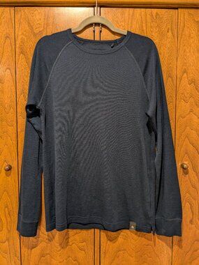 Mountain Warehouse Extreme Shirt Mens Large Merino Wool Blue Base Layer Thermal